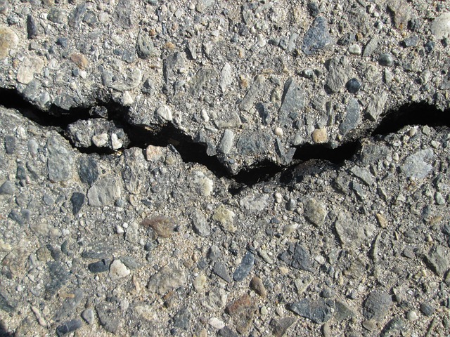 crack in asphalt